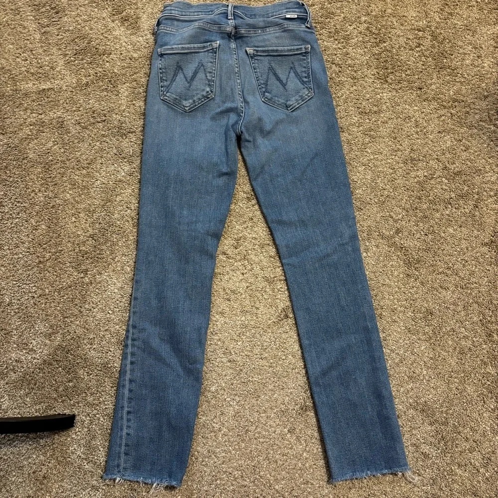 Mother Dazzler Mid-Rise Ankle-Fray Jeans Riding the Cliffside Jeans Size 25 - Picture 9 of 11
